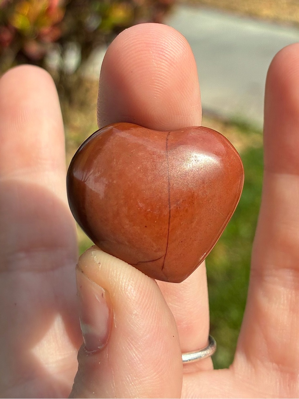 Polychrome Jasper Heart Handwoven Macramé Necklace - Picture 5 of 8